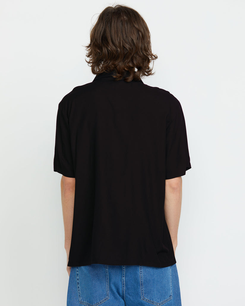 Featured Artist Filip Rygalski Woven Short Sleeve Shirt  - Black