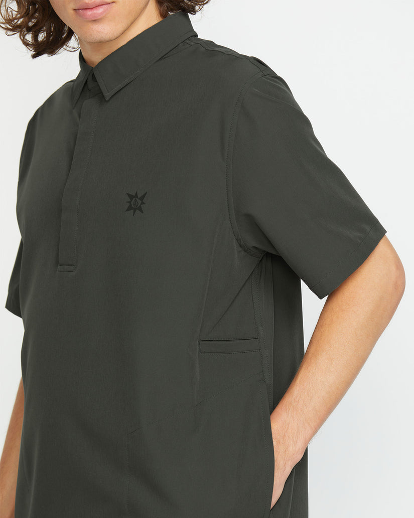 Tokyo True Sense Popover Short Sleeve Polo Shirt - Stealth
