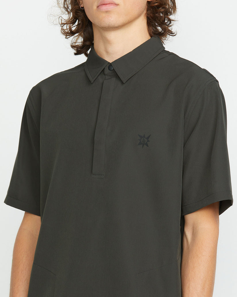 Tokyo True Sense Popover Short Sleeve Polo Shirt - Stealth