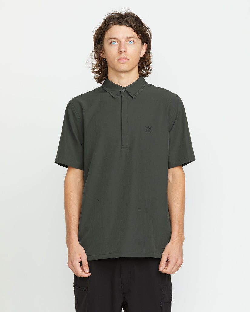 Tokyo True Sense Popover Short Sleeve Polo Shirt - Stealth