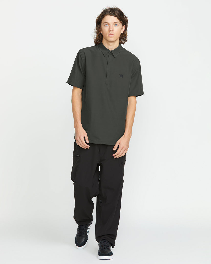 Tokyo True Sense Popover Short Sleeve Polo Shirt - Stealth