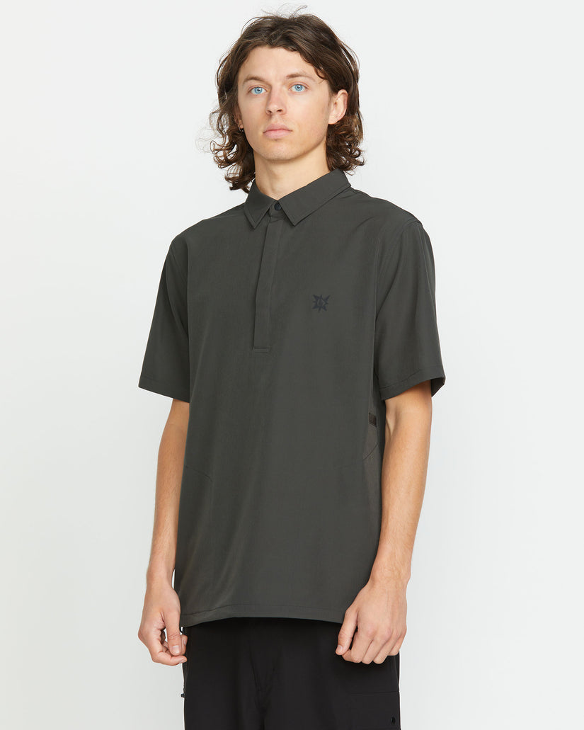 Tokyo True Sense Popover Short Sleeve Polo Shirt - Stealth