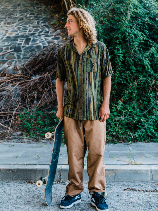 Skate Vitals Simon B Woven Shirt - Dark Khaki