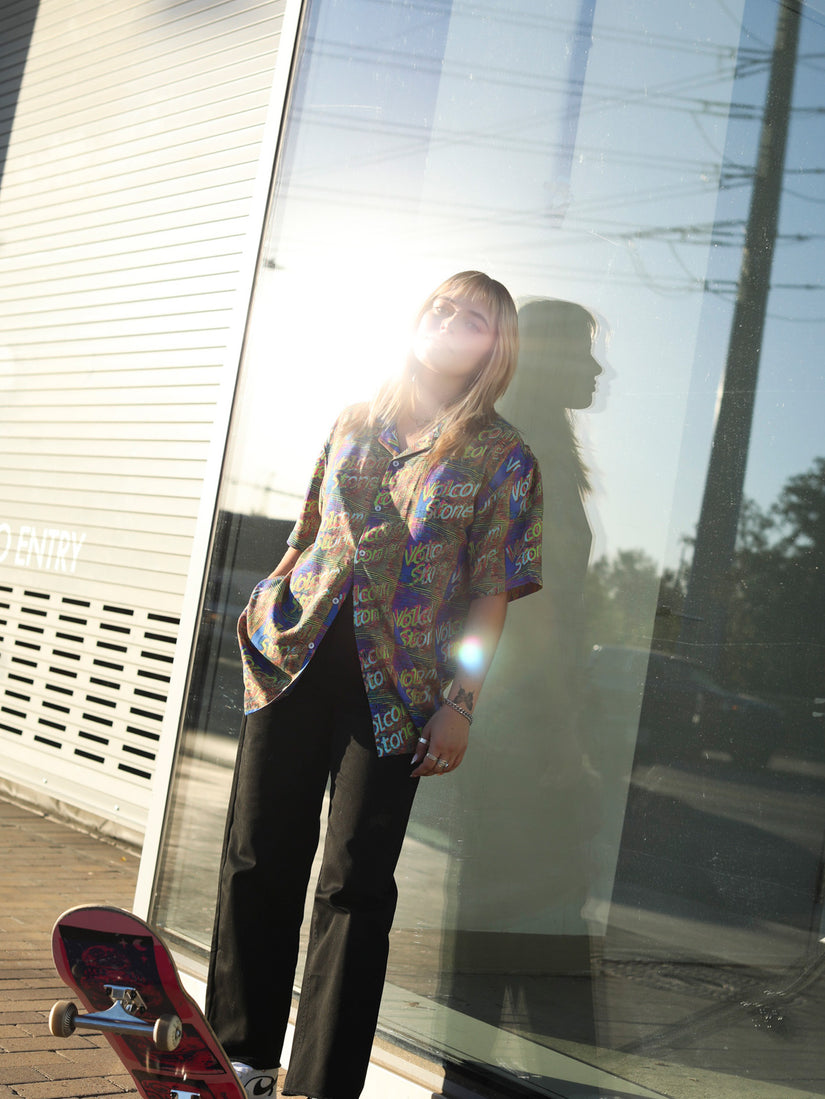 Fergadelic Short Sleeve Woven Shirt - Patriot Blue