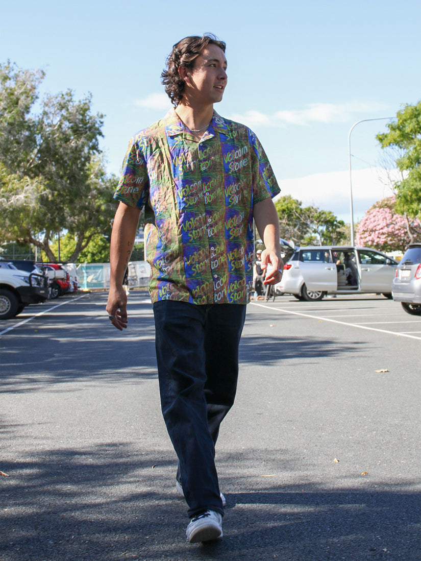 Fergadelic Short Sleeve Woven Shirt - Patriot Blue