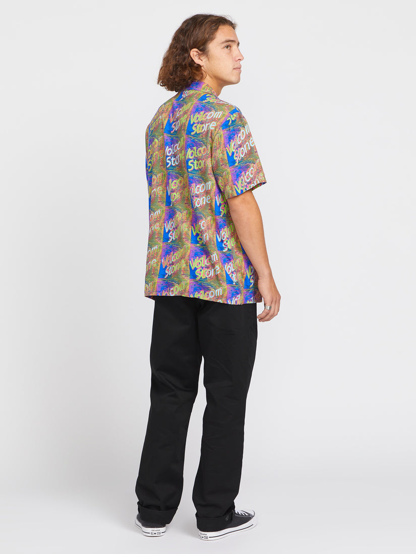 Fergadelic Short Sleeve Woven Shirt - Patriot Blue