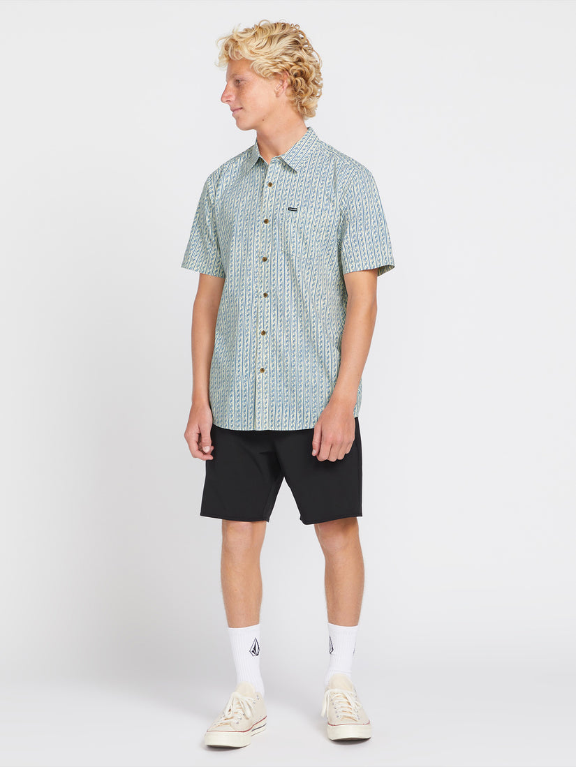 Scaler Stone Short Sleeve Woven Shirt - Dirty White