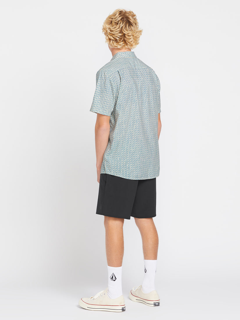 Scaler Stone Short Sleeve Woven Shirt - Dirty White