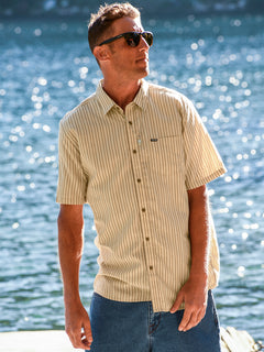Barstone Woven Short Sleeve Shirt - Grain