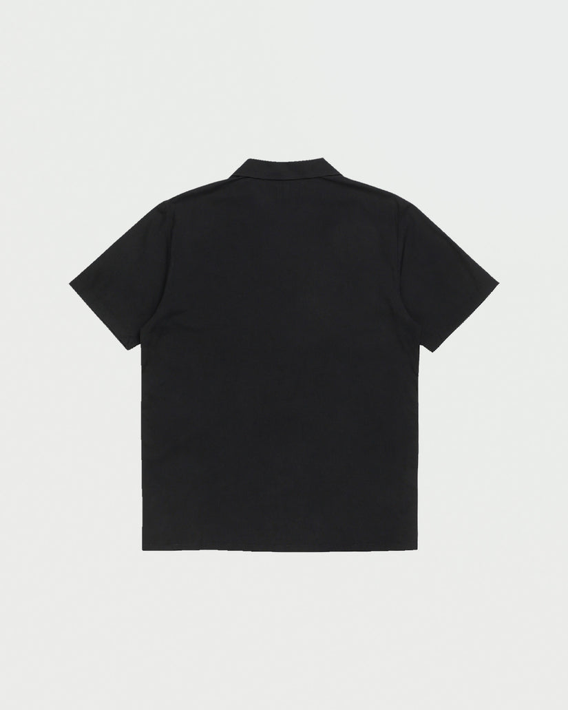 Dos Papas Woven Short Sleeve Shirt - Black