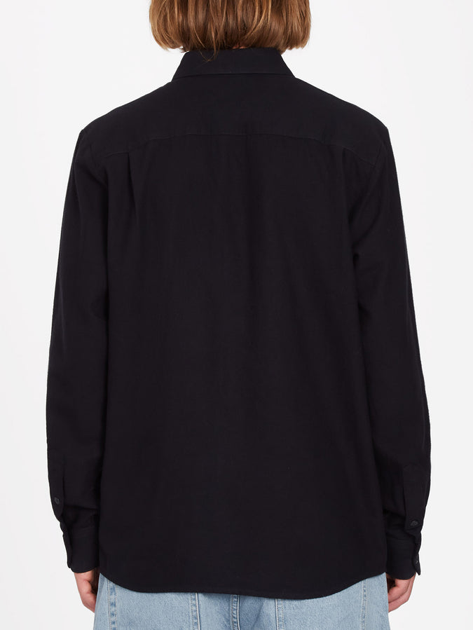 Caden Solid Long Sleeve Shirt - Black