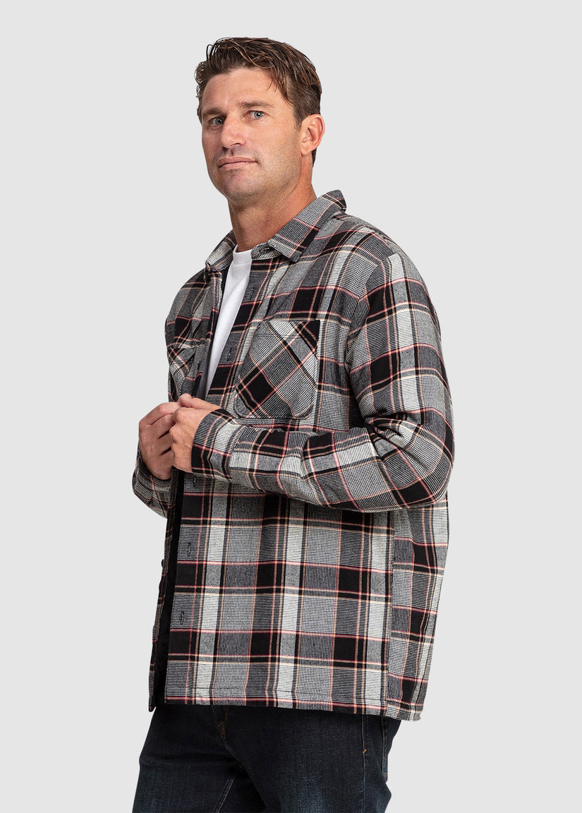 Brickstone Lined Flannel Long Sleeve Shirt - Dirty White