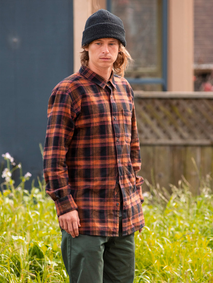 Baystone Flannel Long Sleeve Shirt - Black