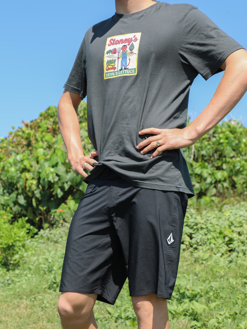 Lido Solid Mod-Tech 20" Boardshorts - Black