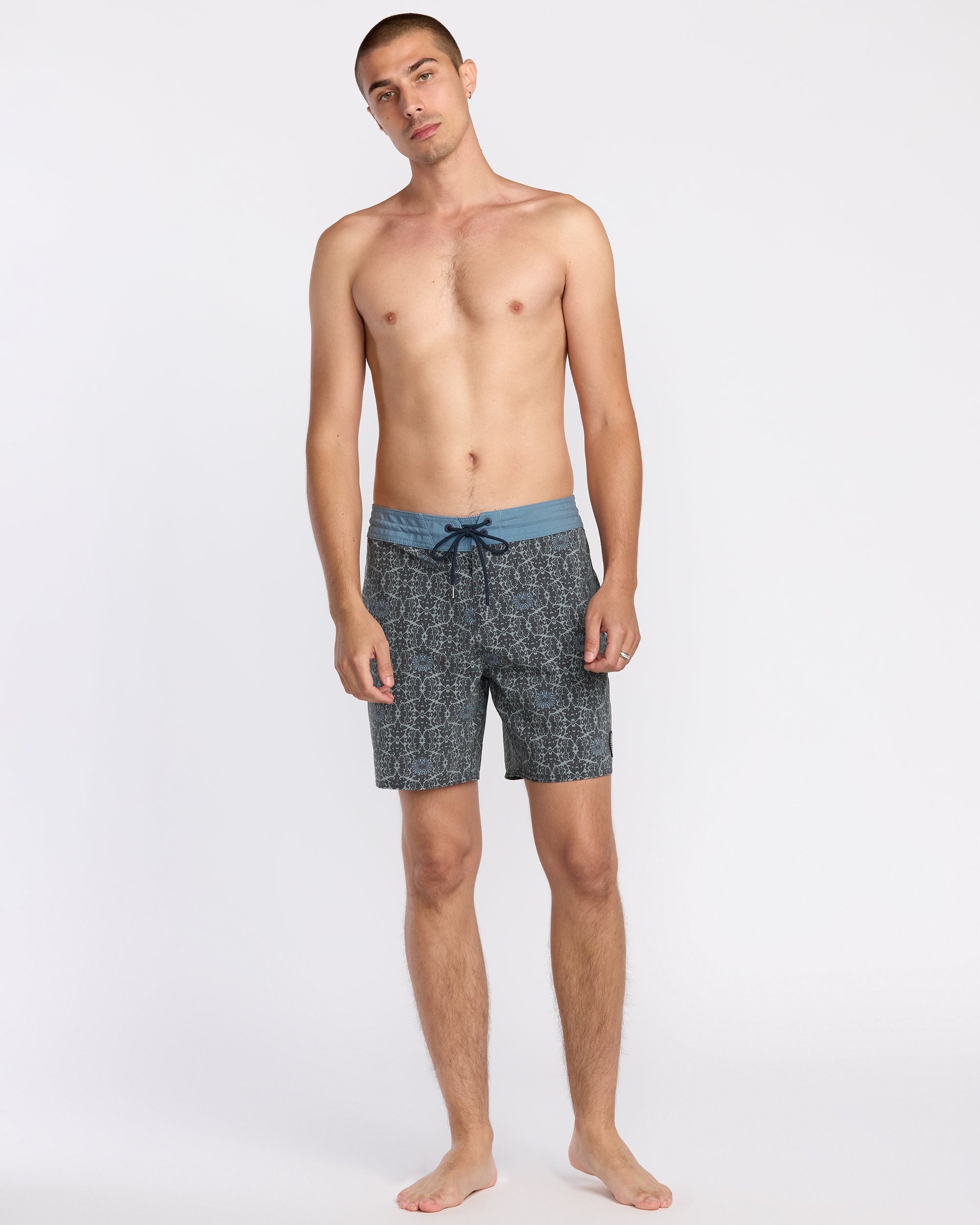 Mens Psych Cotton Stretch Stoney 17" Boardshorts