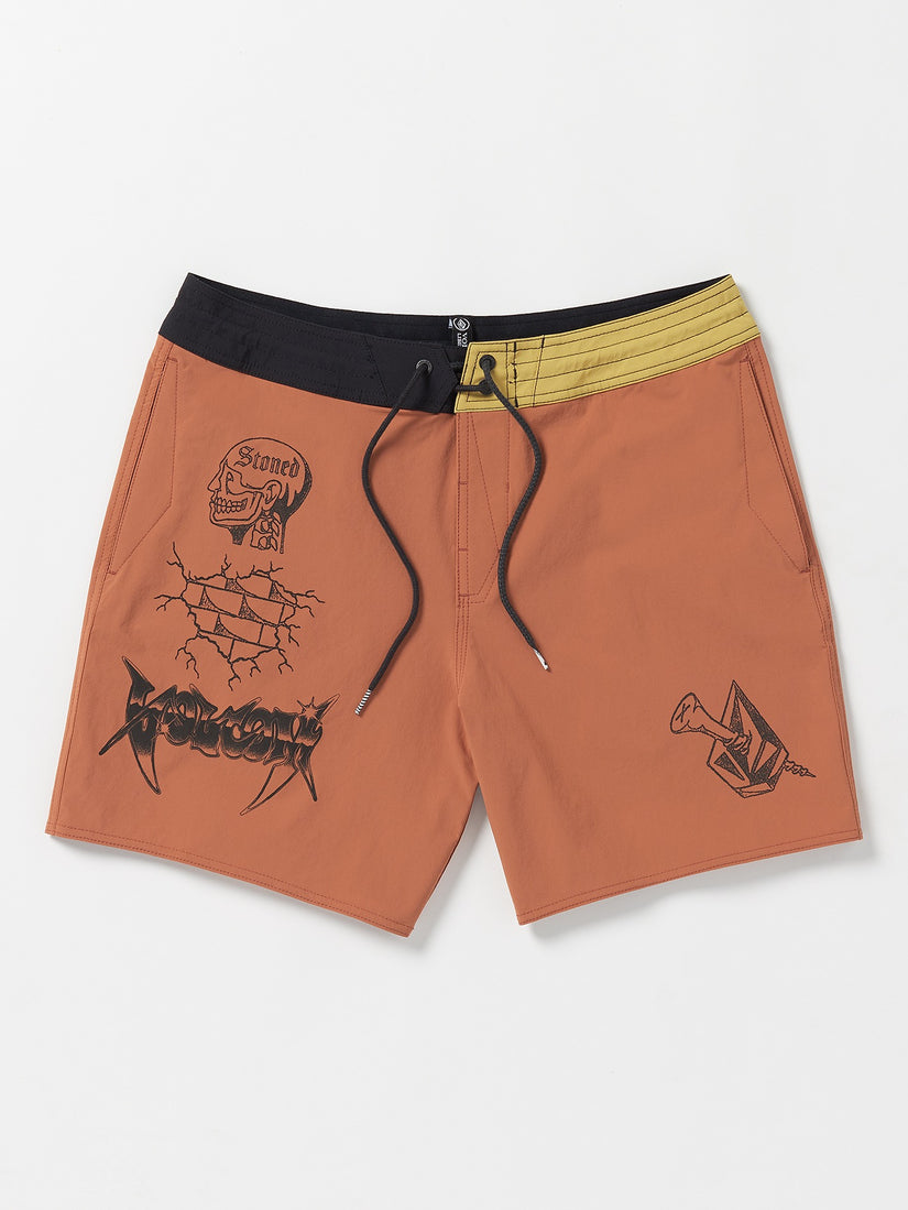 About Time Liberators Boardshort 17" - Rust