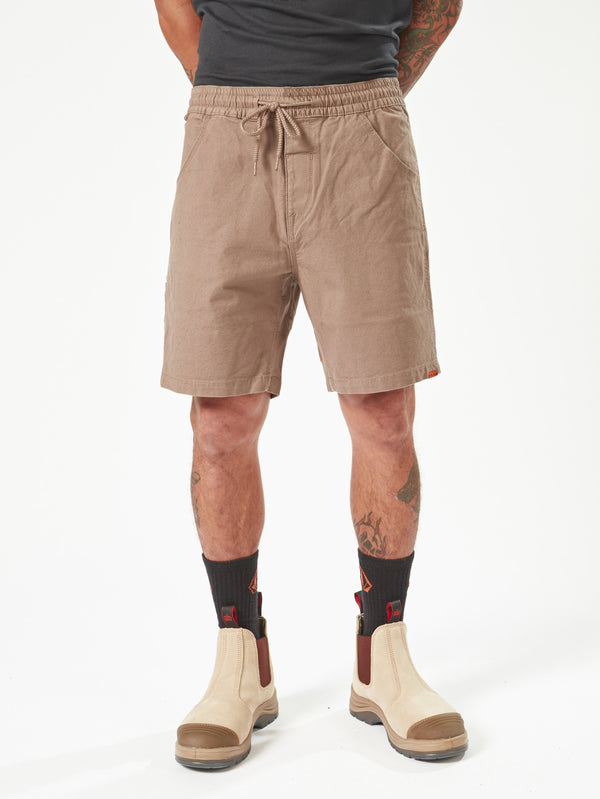 Mens Volcom Workwear Caliper Elastic Waist Short 17