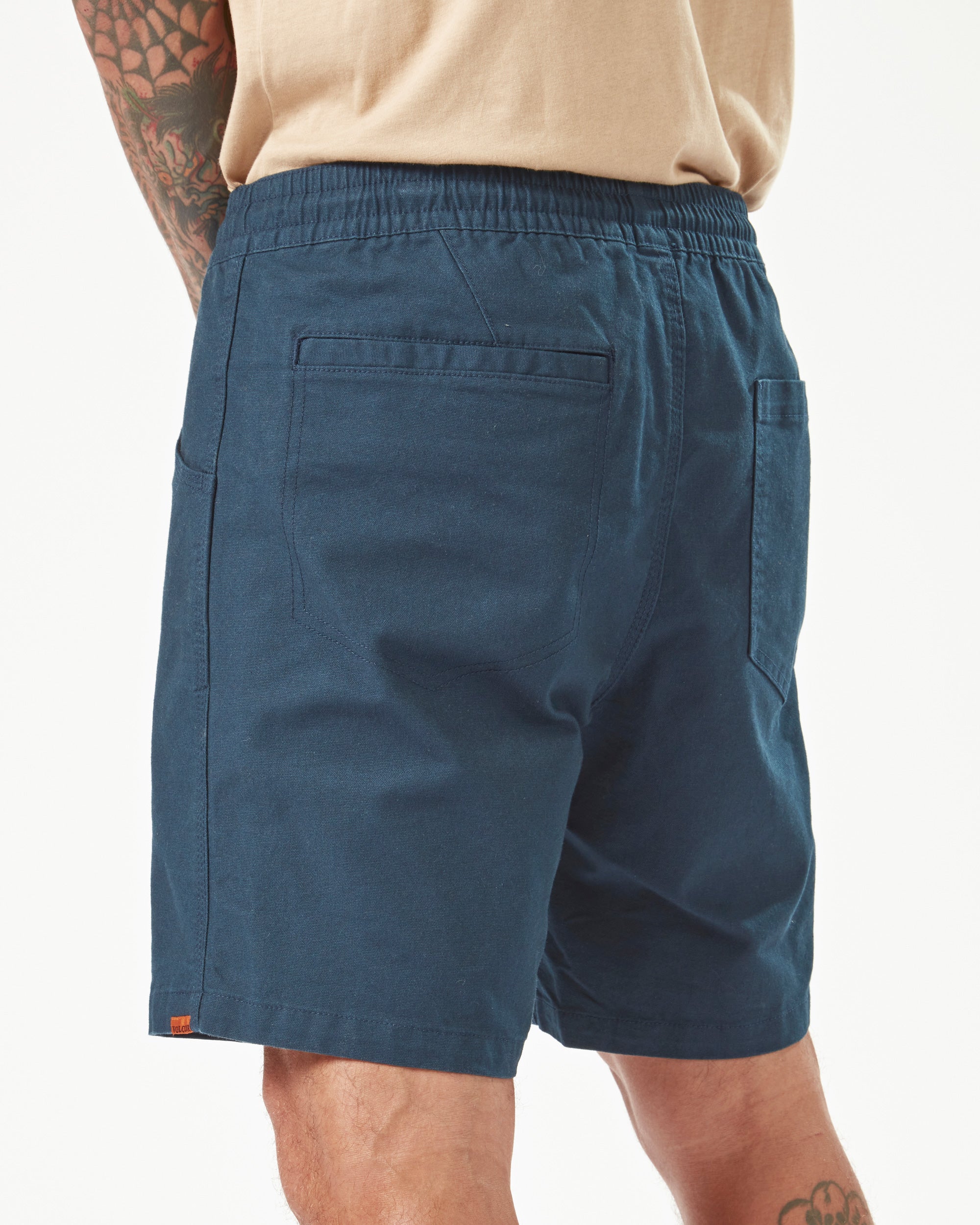 Mens Volcom Workwear Caliper Elastic Waist Short 17"