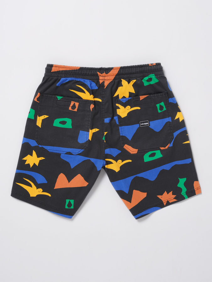 Featured Artist Arthur Longo Elastic Waist Short 18" - Black
