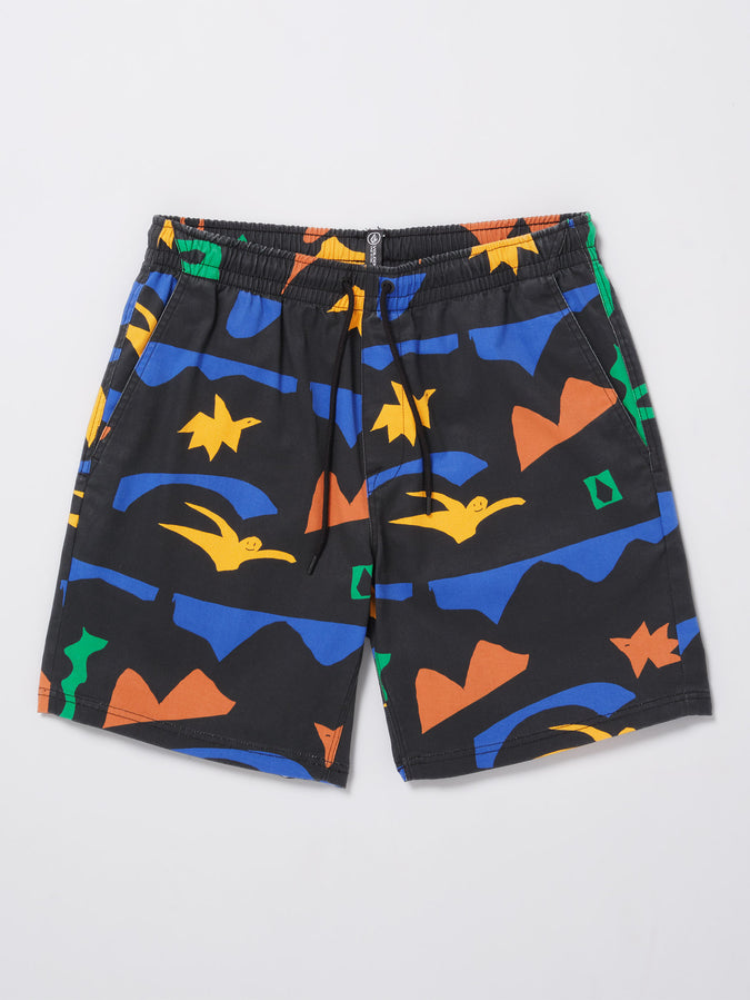 Featured Artist Arthur Longo Elastic Waist Short 18" - Black