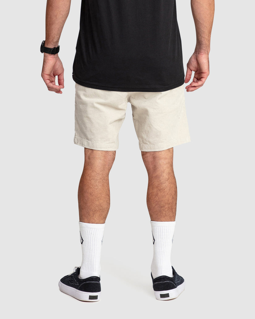 Frickin Elastic Waist Cord Shorts - Stone