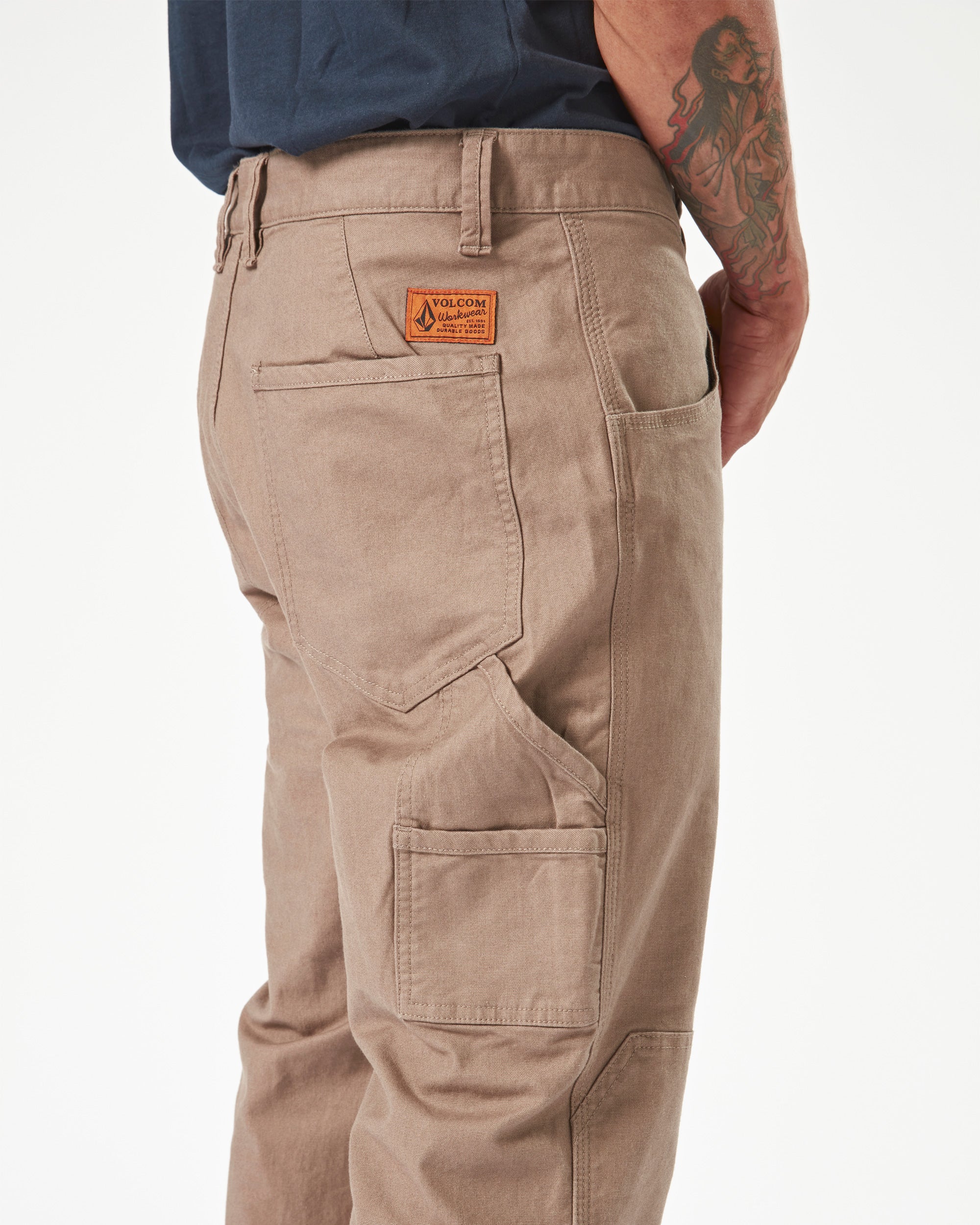 Mens Volcom Workwear Caliper Cuffed Pant