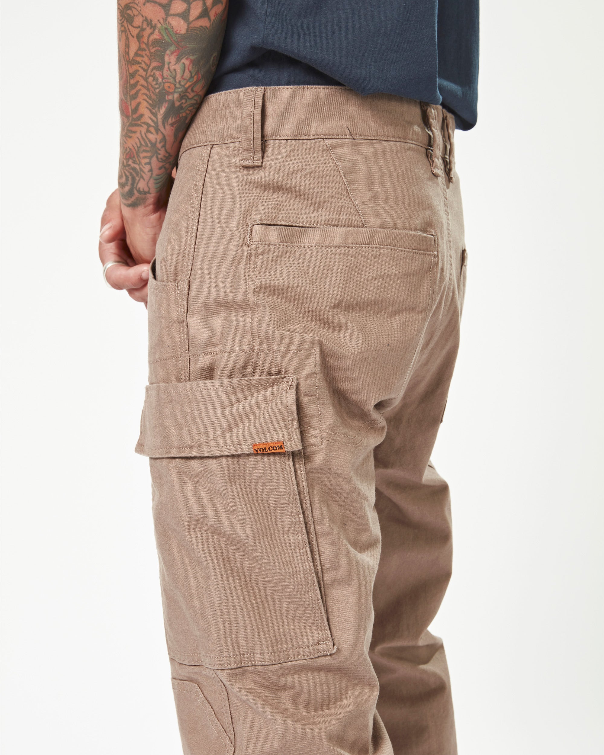 Mens Volcom Workwear Caliper Cuffed Pant