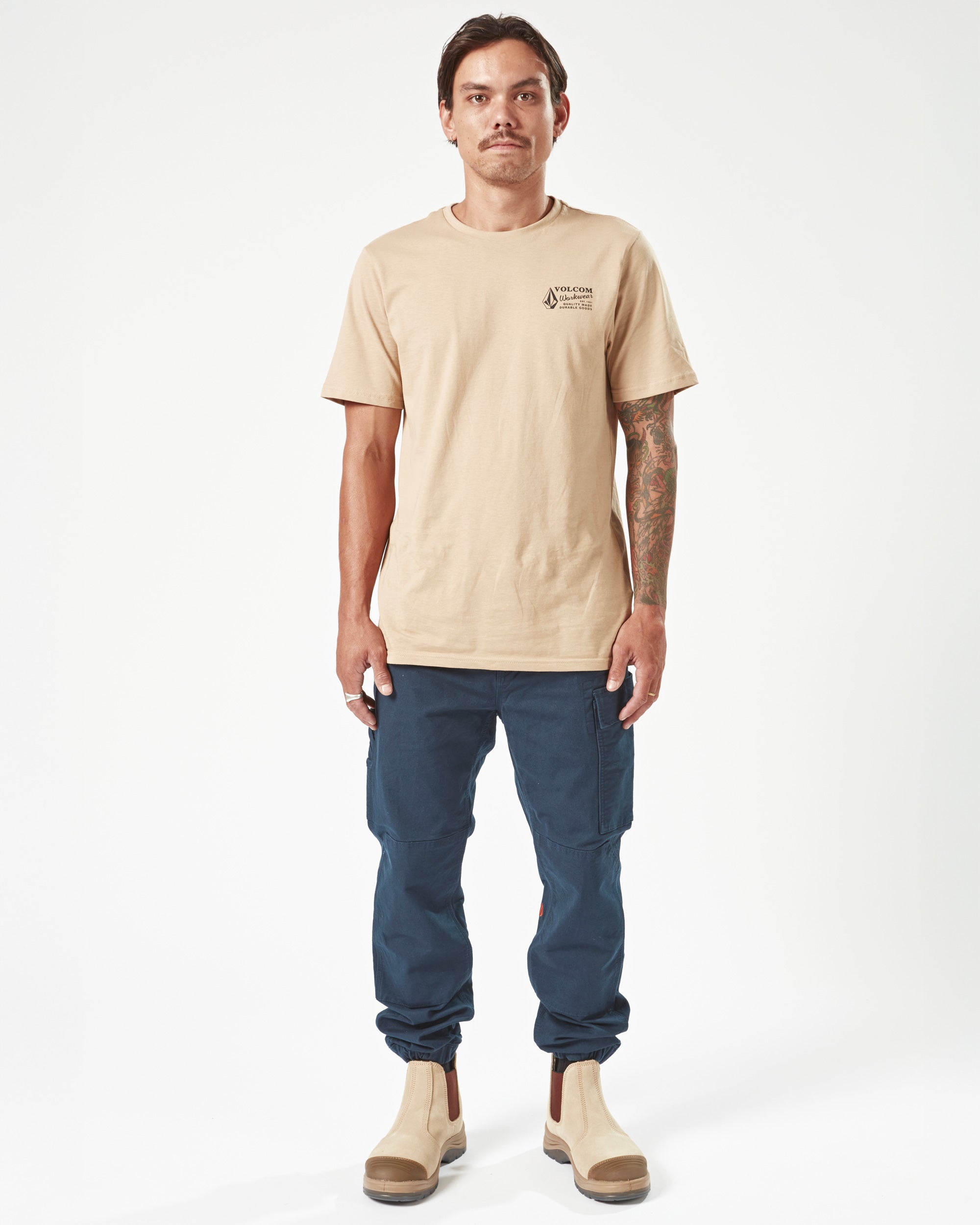 Mens Volcom Workwear Caliper Cuffed Pant