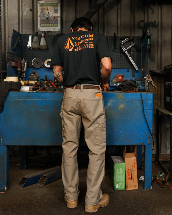 Mens Volcom Workwear Caliper Relaxed Work Pant