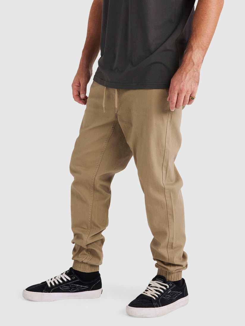 Road Trip Elastic Waist Pant - Khaki