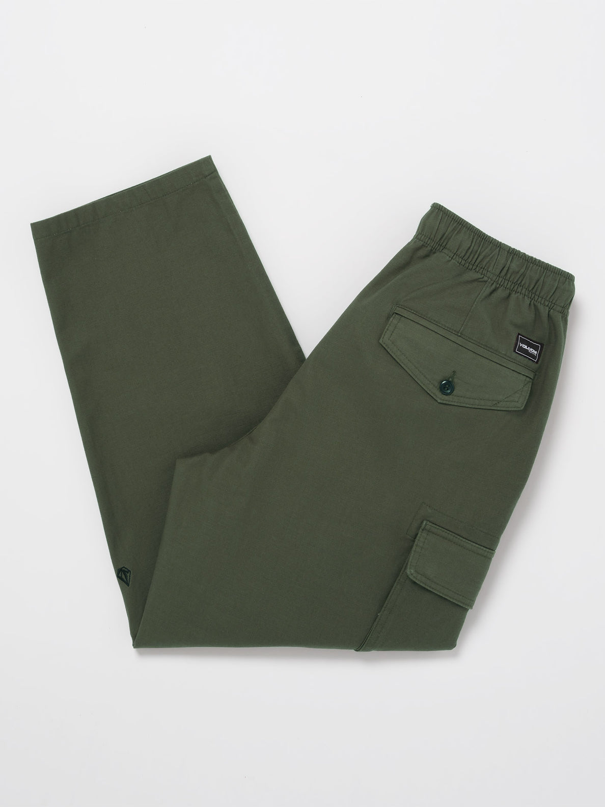 Billow Tapered Elastic Waist Cargo Pant - Squadron Green