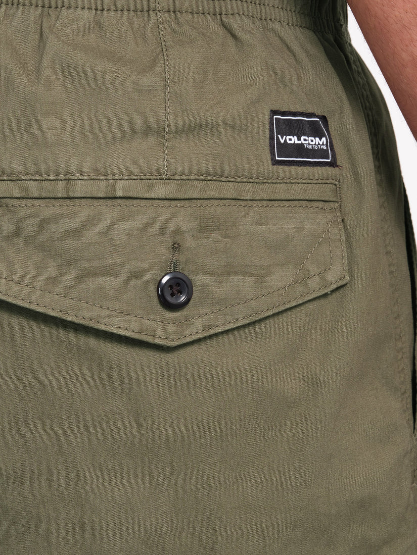 Billow Tapered Elastic Waist Cargo Pant - Wintermoss
