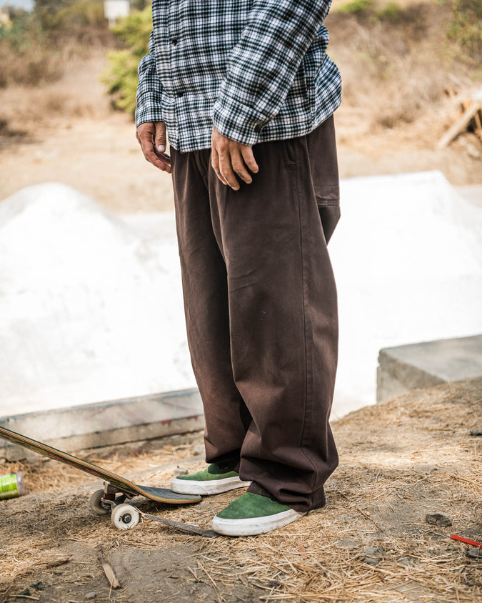 Chillow Pleat Elastic Waist Pant - Cacao