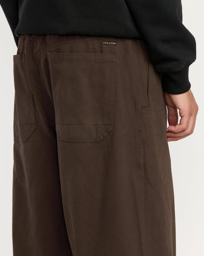 Chillow Pleat Elastic Waist Pant - Cacao