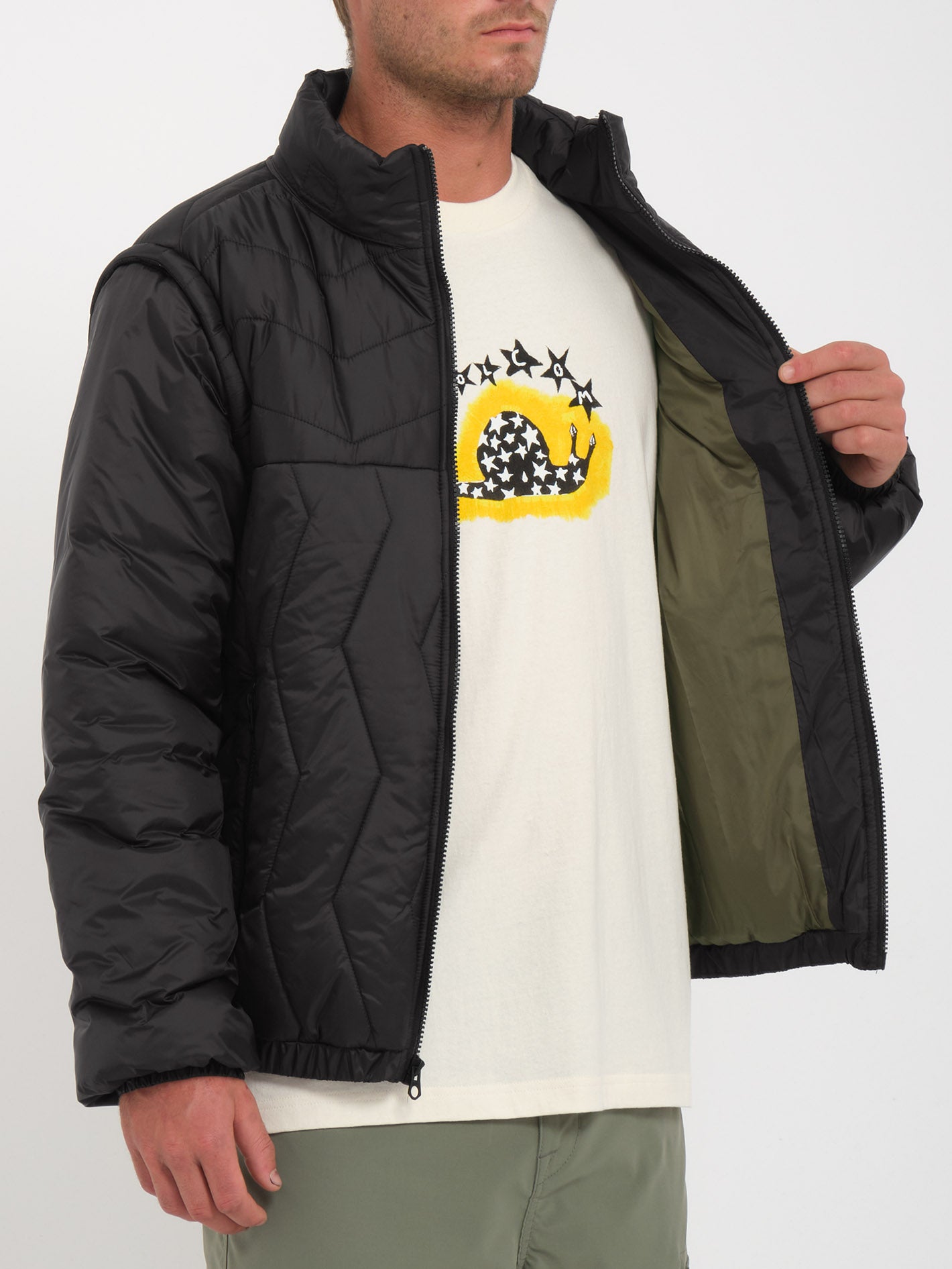 Skate Vitals Simon Bannerot Puff Jacket - Black | Volcom