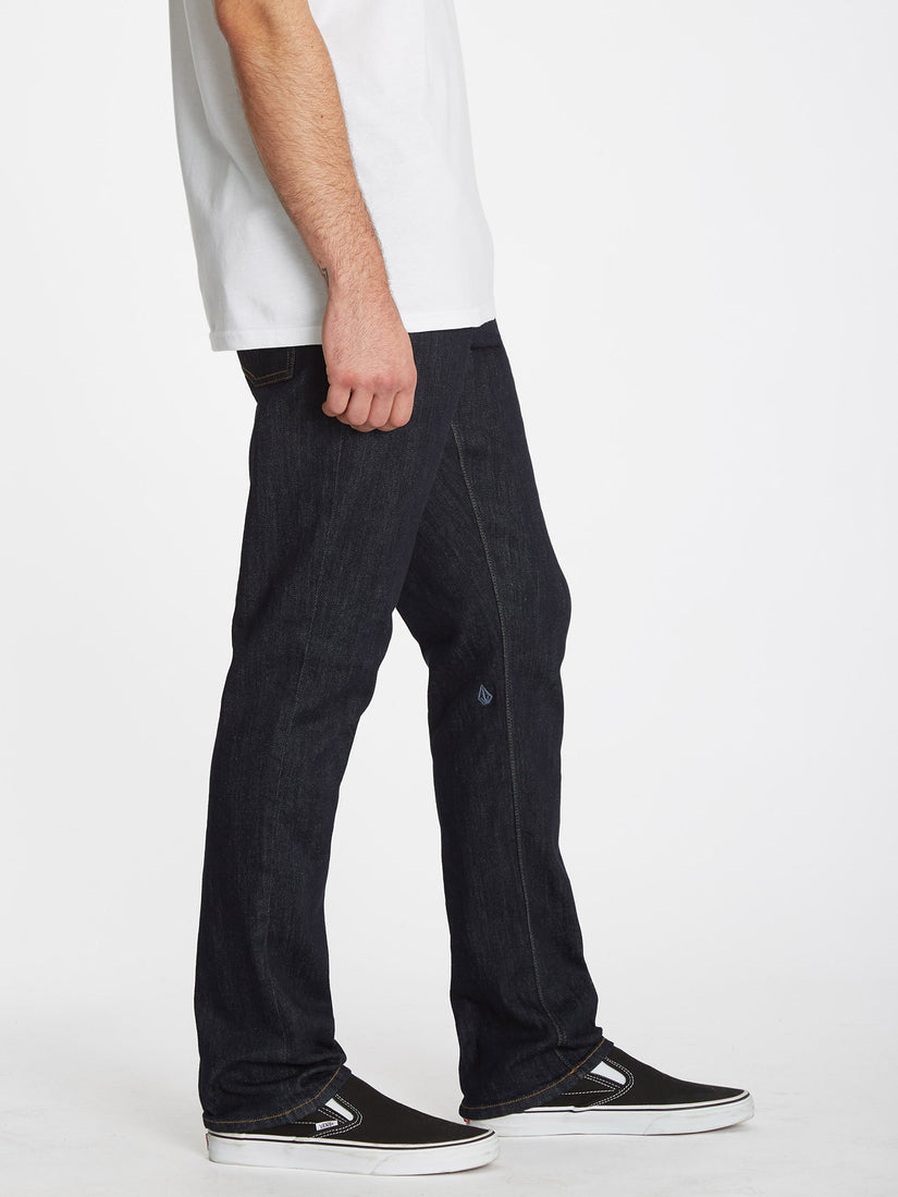 Jeans Volcom Vorta Slim Fit Para Hombre – Elásticos, Lavado índigo Sucio Y Corte Ajustado