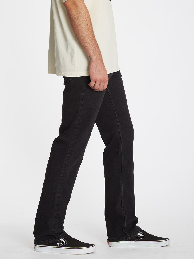 Volcom Men's Solver Denim Jeans - Modern Straight Fit With Stretch & Hidden Pocket