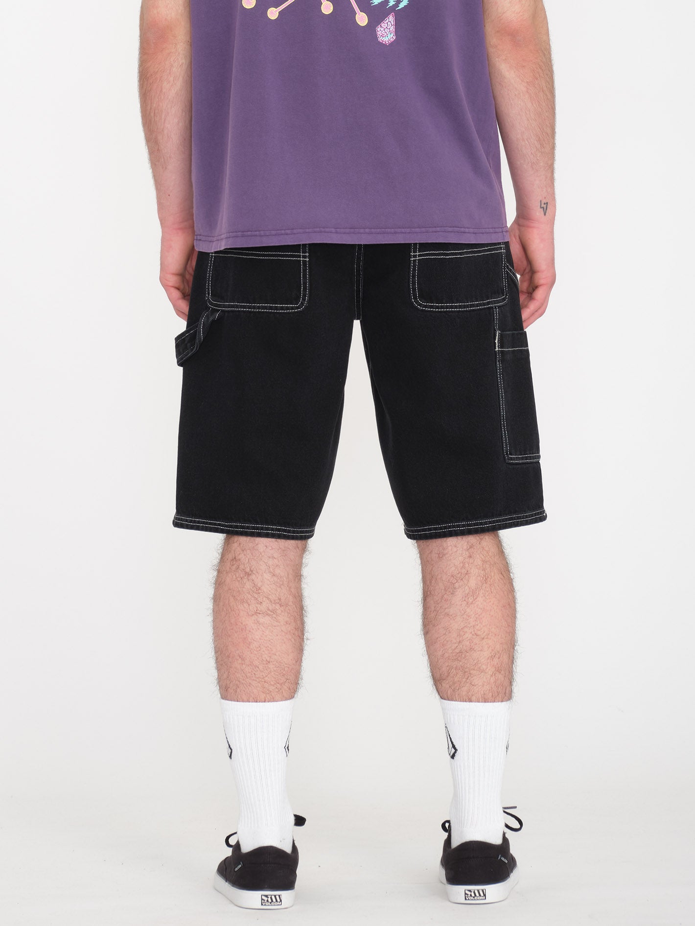 Labored Denim Utility Short