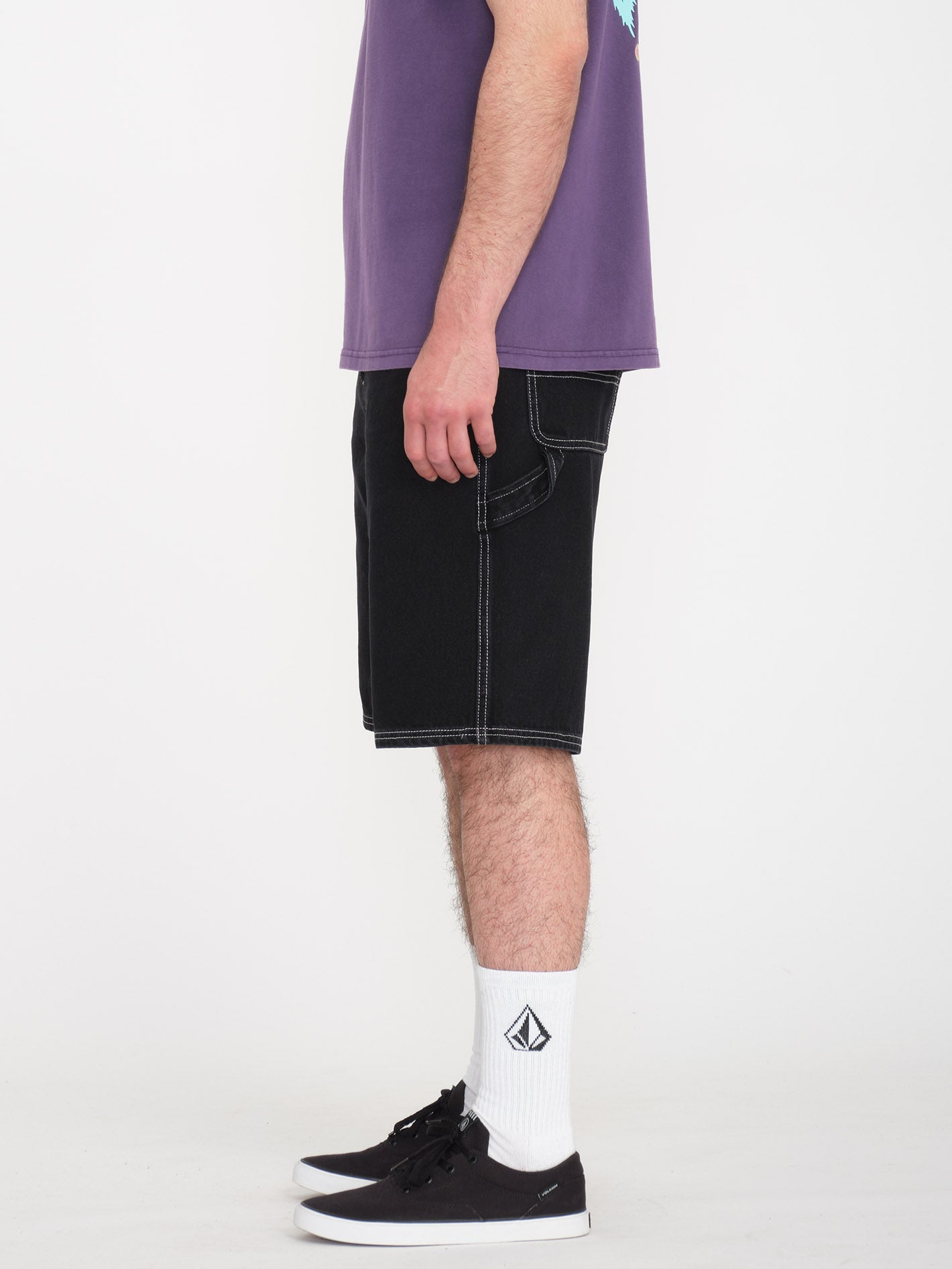 Labored Denim Utility Short