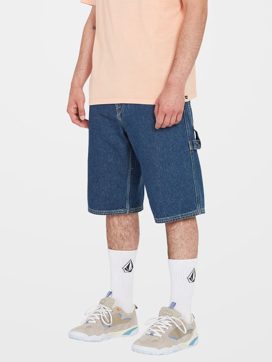 Labored Denim Utility Short