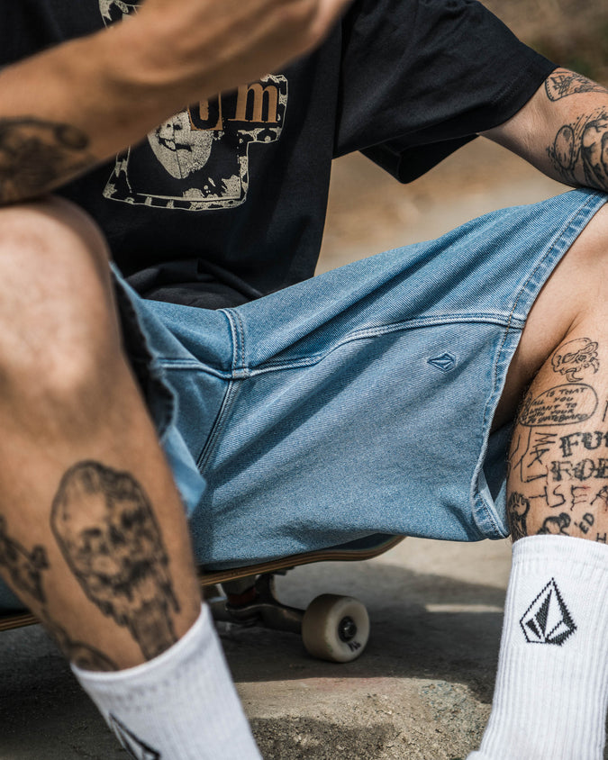 Billow Denim Short 22" - Blueprint