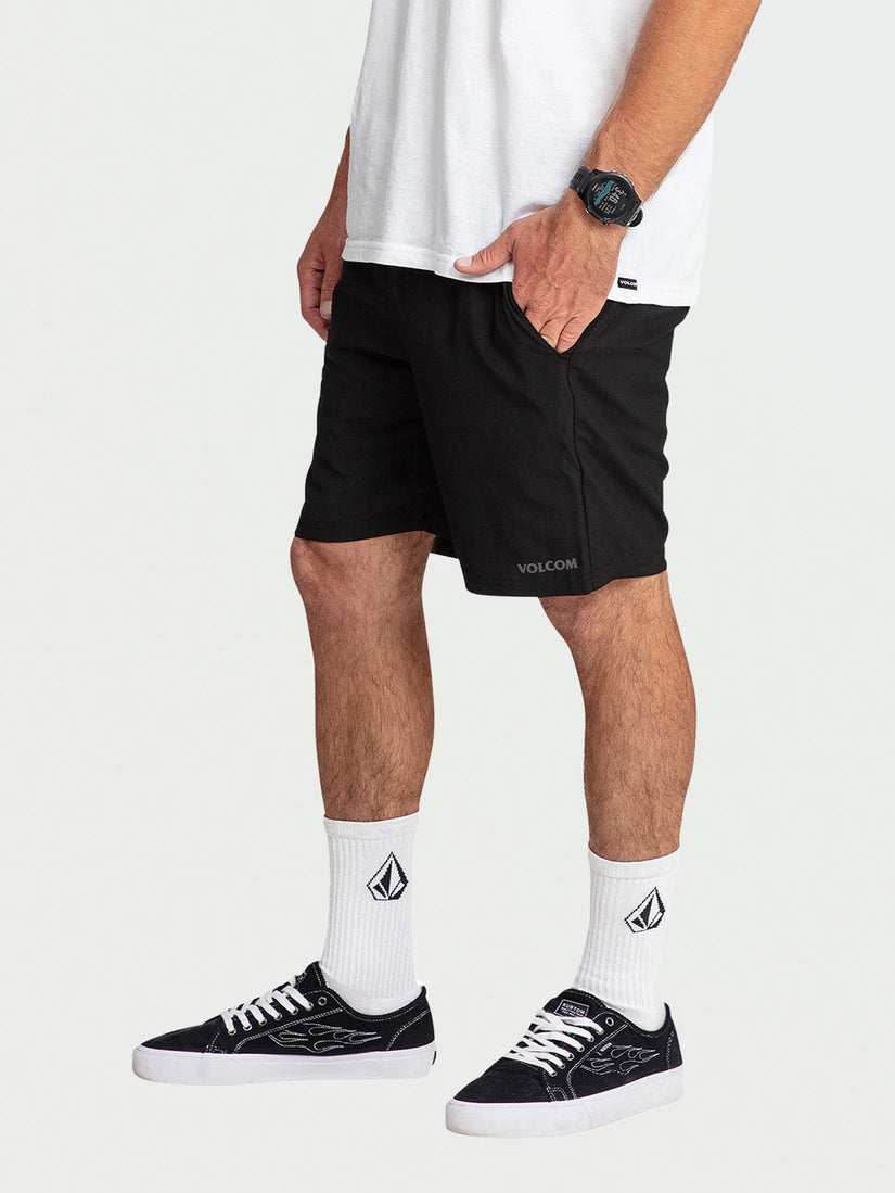 Au Cross Shred Elastic Waist 18" Short - Black
