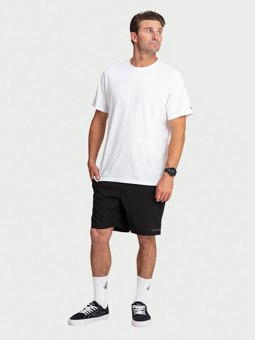 Au Cross Shred Elastic Waist 18" Short - Black