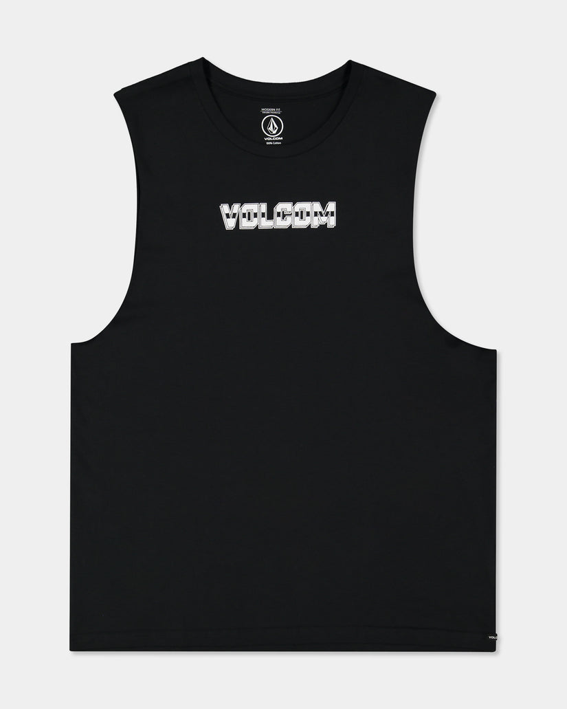 Double Fang Muscle Top - Black