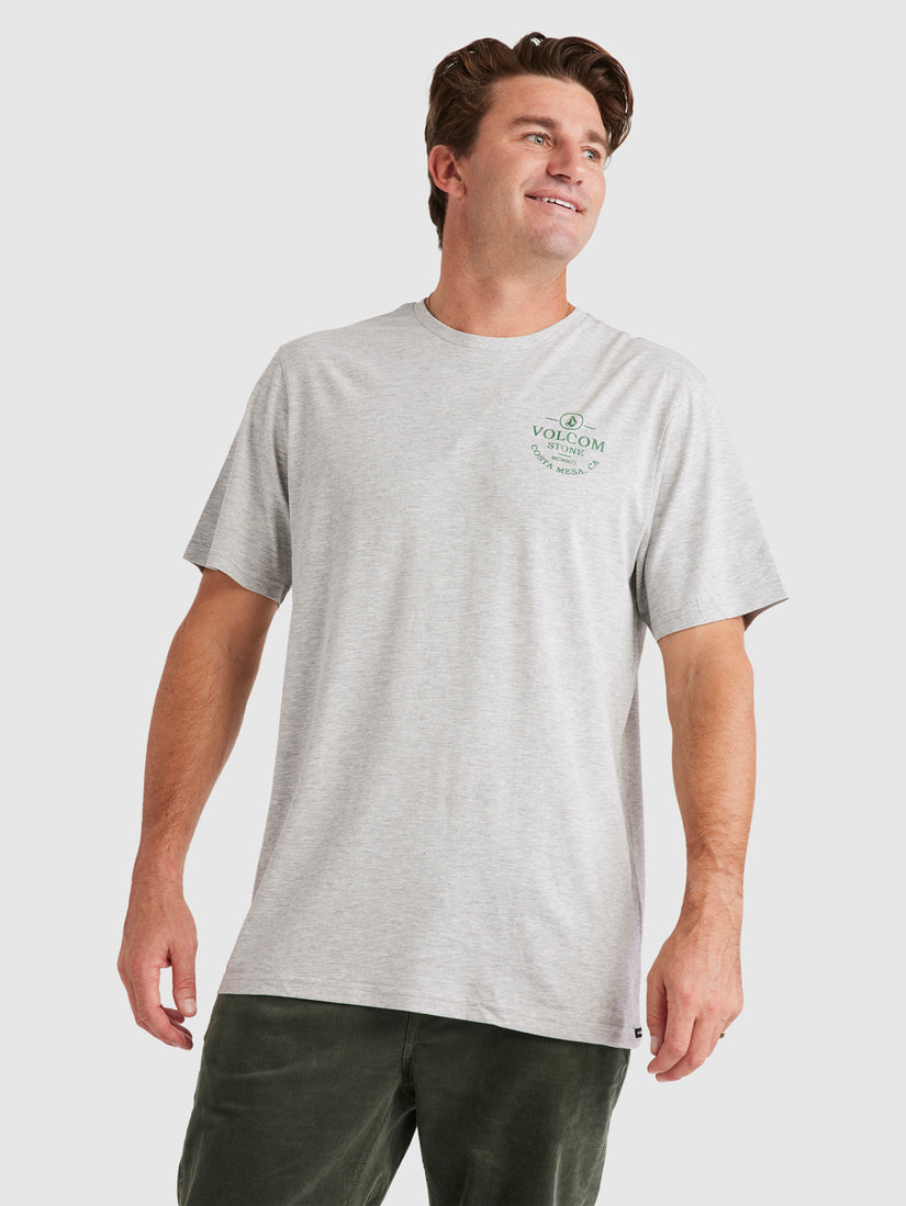 Aus Anchored Stone Short Sleeve Tee - Heather Grey