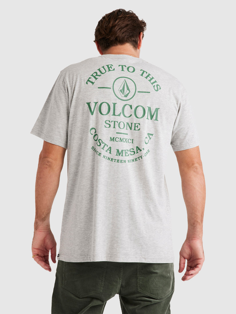 Aus Anchored Stone Short Sleeve Tee - Heather Grey