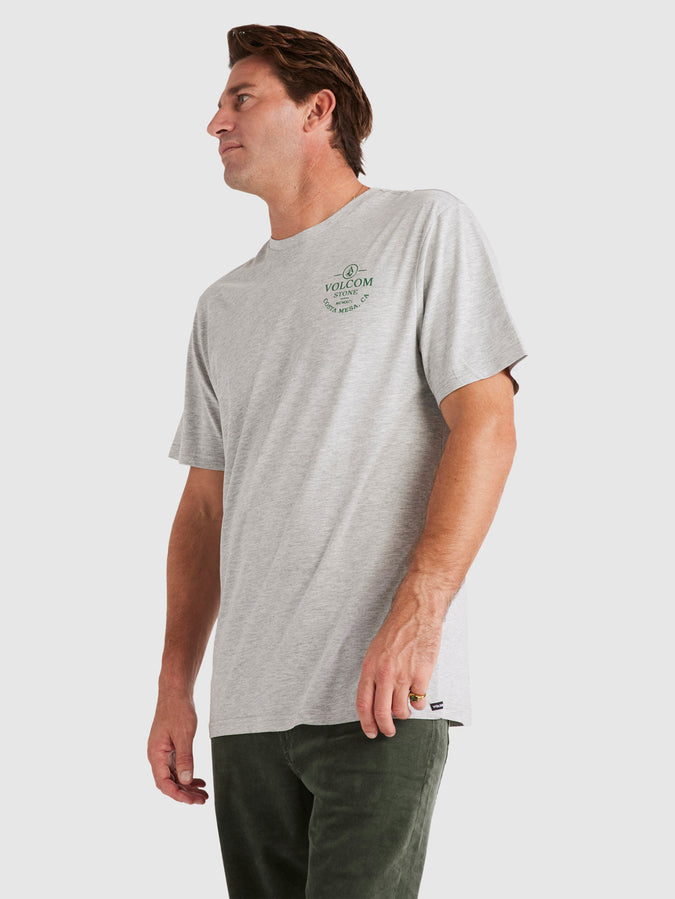 Aus Anchored Stone Short Sleeve Tee - Heather Grey