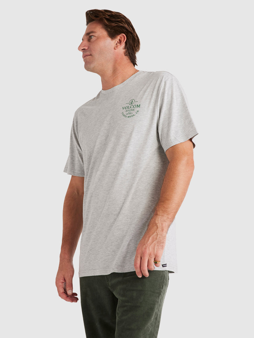 Aus Anchored Stone Short Sleeve Tee - Heather Grey