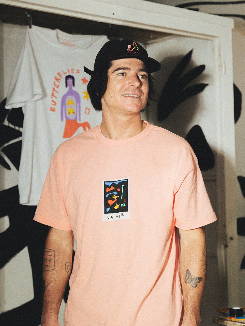 Featured Artist Arthur Longo 3 Lse Short Sleeve T-Shirt - Salmon