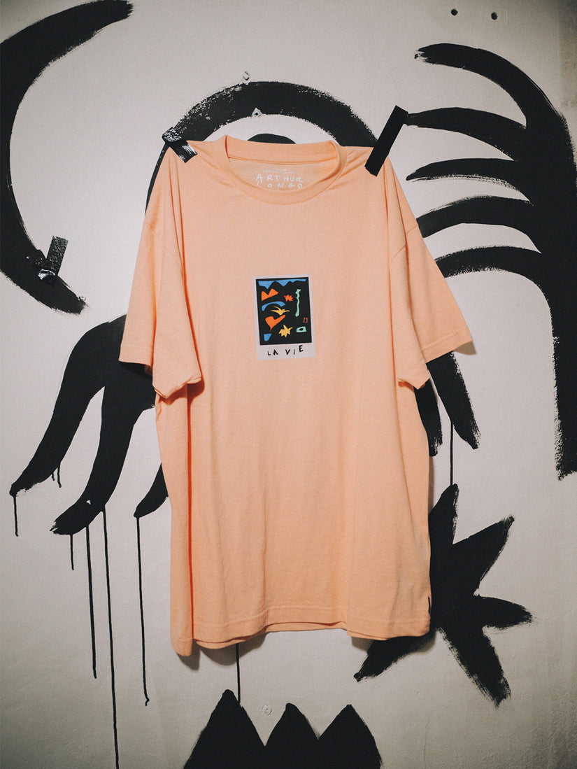 Featured Artist Arthur Longo 3 Lse Short Sleeve T-Shirt - Salmon